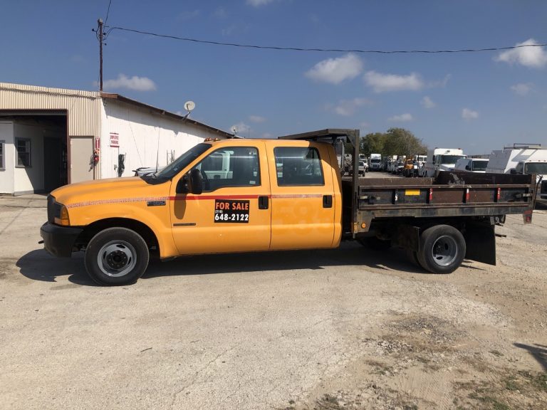 2000 FORD F350 CREW CAB WITH FLATBED DUMP 114K MILES ONE OWNER $14,850
