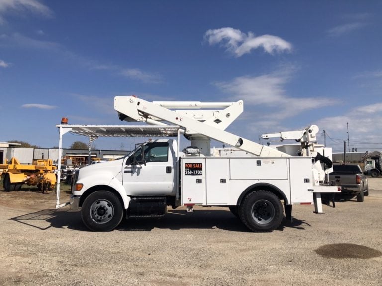 2008 FORD F750 CUMMINS DSL 55FT TWO MAN BUCKET JIB $27,850