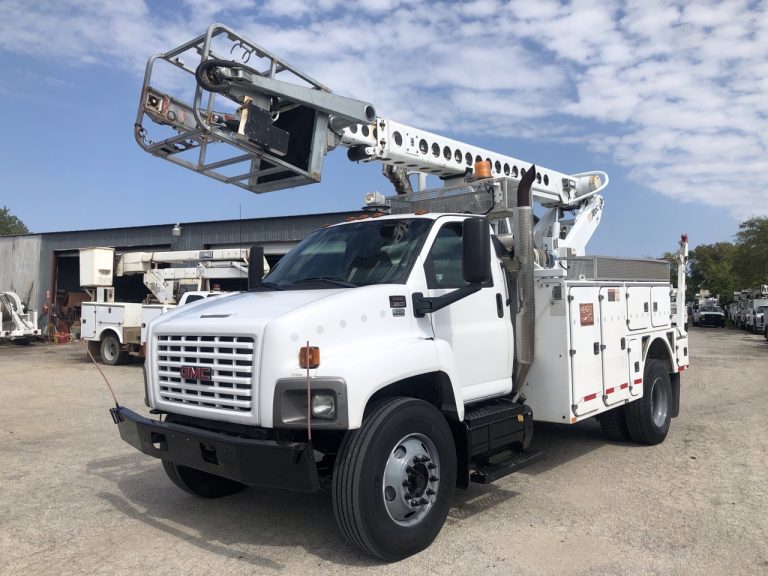 2009 GMC C8500 ALTEC AT40C CABLE PLACER TRUCK 7.8L ISUZU DIESEL $69,995