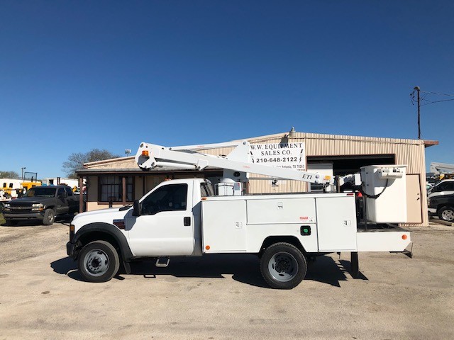 2008 FORD F450 40′ ETI DOUBLE KNUCKLE 6.4L 198K HONDA 120V/240V GENERATOR $19,995